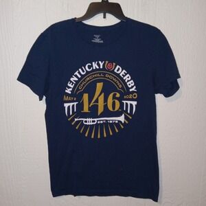 Kentucky Derby T-Shirt Unisex Medium Navy Blue 146 Churchill Downs 2020 Graphic